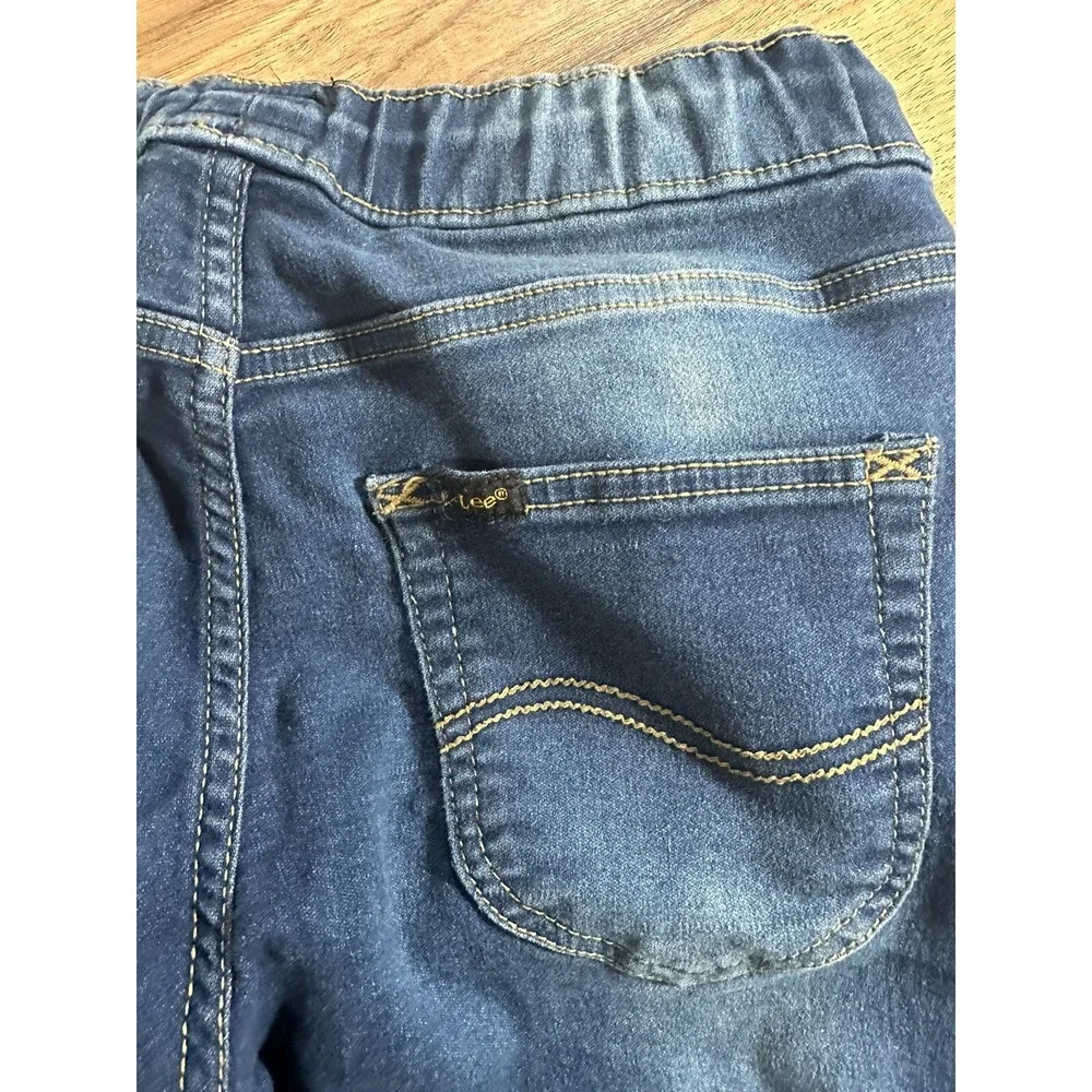 LEE Girls Slip On Jeans Size Large (14/16) Dark‎ Blue